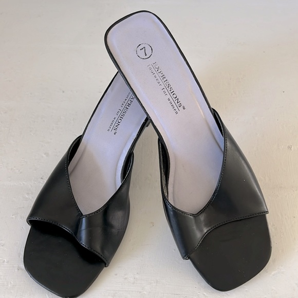 Urban Outfitters Shoes - Expressions Footwear Black Mule Heels
